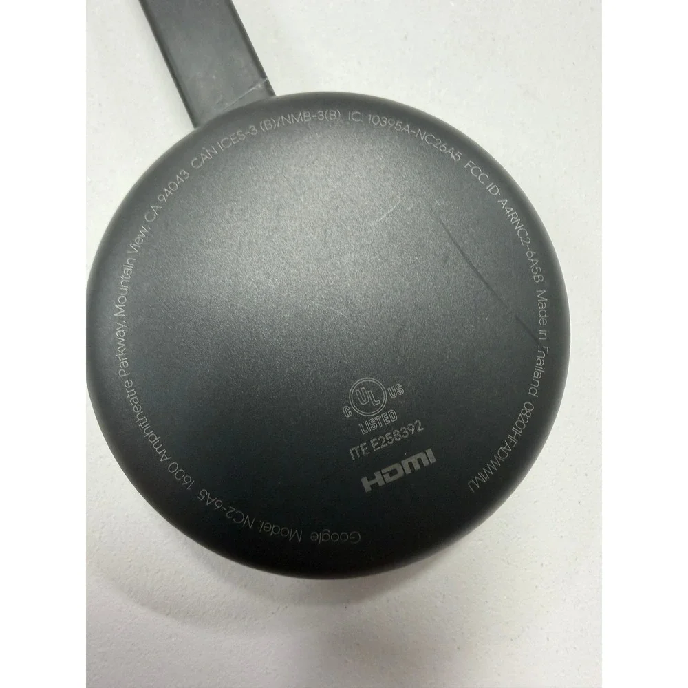 Google Chromecast 2nd Generation Digital Media Streamer NC2-6A5 Charcoal Black